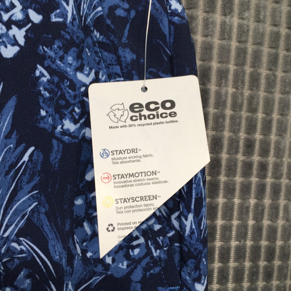 Nicklaus Mens Blue Pineapple Print Golf Shorts Size 36 Eco Performance Stretch - Picture 9 of 13